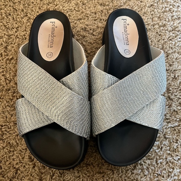 Primadonna Collection Shoes - Silver platform Primadonna Collection slides